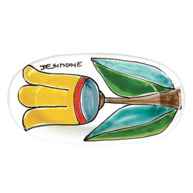 Posacenere Folk Tulipano ceramiche de simone PC298FK-1 Posacenere Folk Tulipano ceramiche de simone PC298FK-1